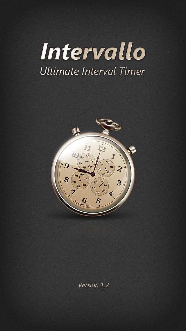 Приложение Intervallo для iPhone: Сплеш скрин ("Загрузочный экран мобильного приложения")